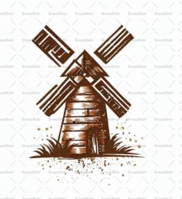 Rustikale Windmühle